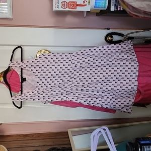 Skull print dress hot topic xl light pink new w/tag